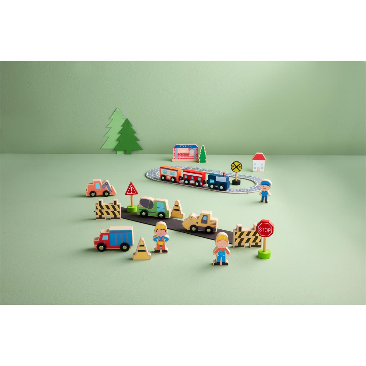 wooden toy set - construction