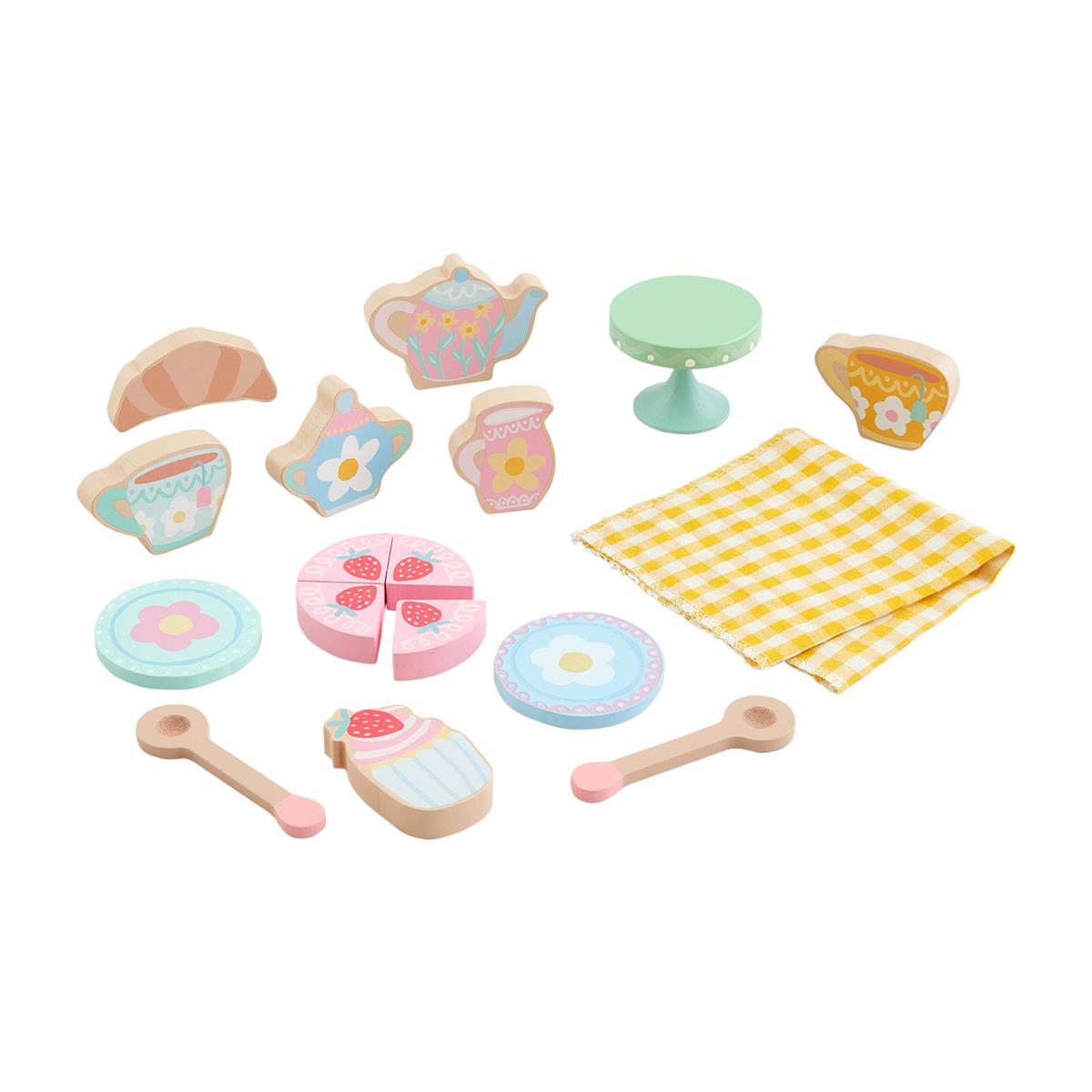 wooden toy set - tea party