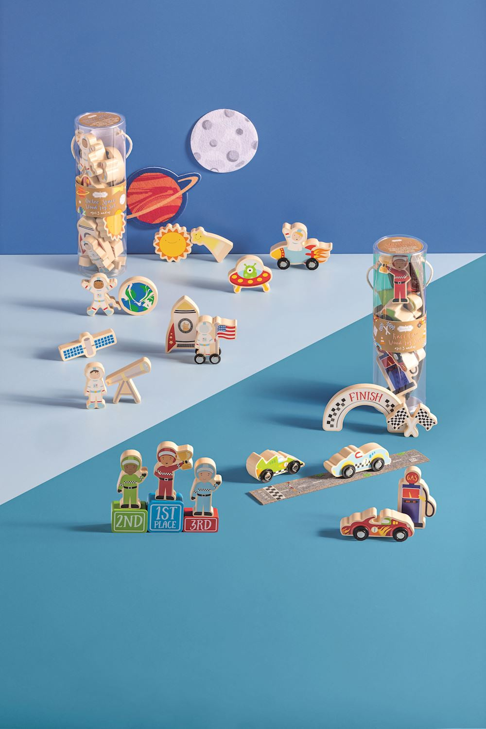 wooden toy set - outer space