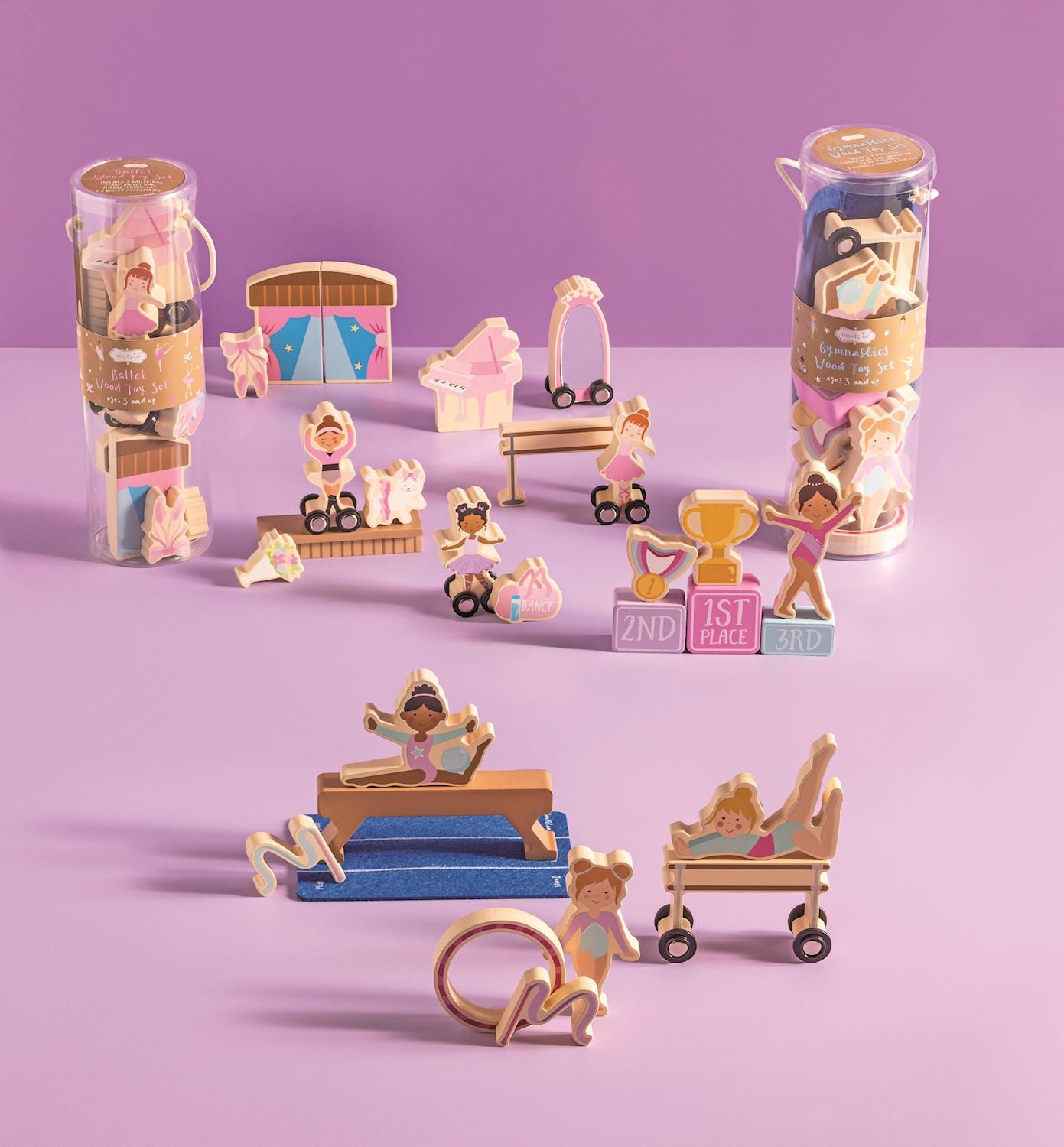 Wooden Toy Set - Ballerinas