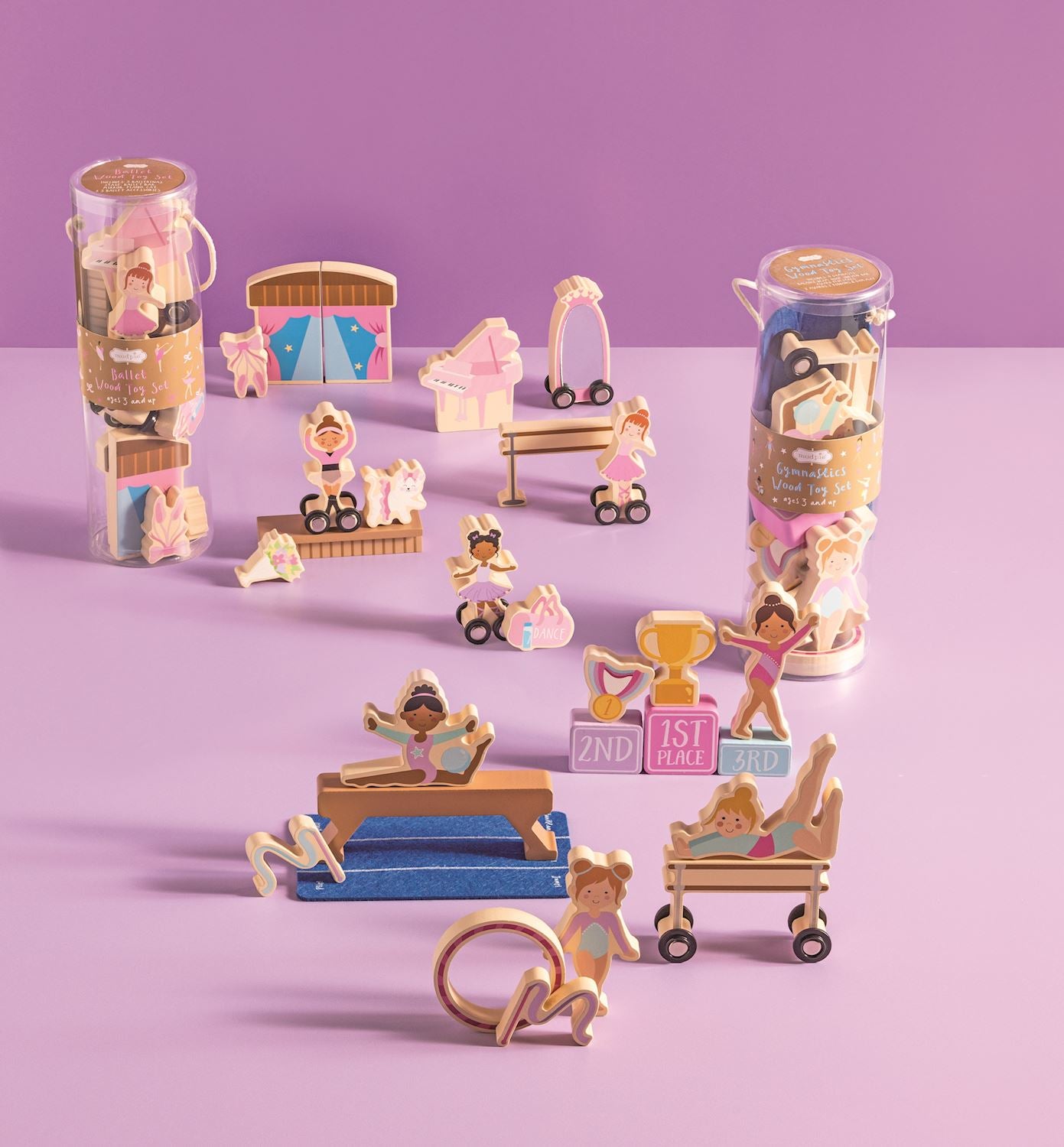 wooden toy set - gymnastics