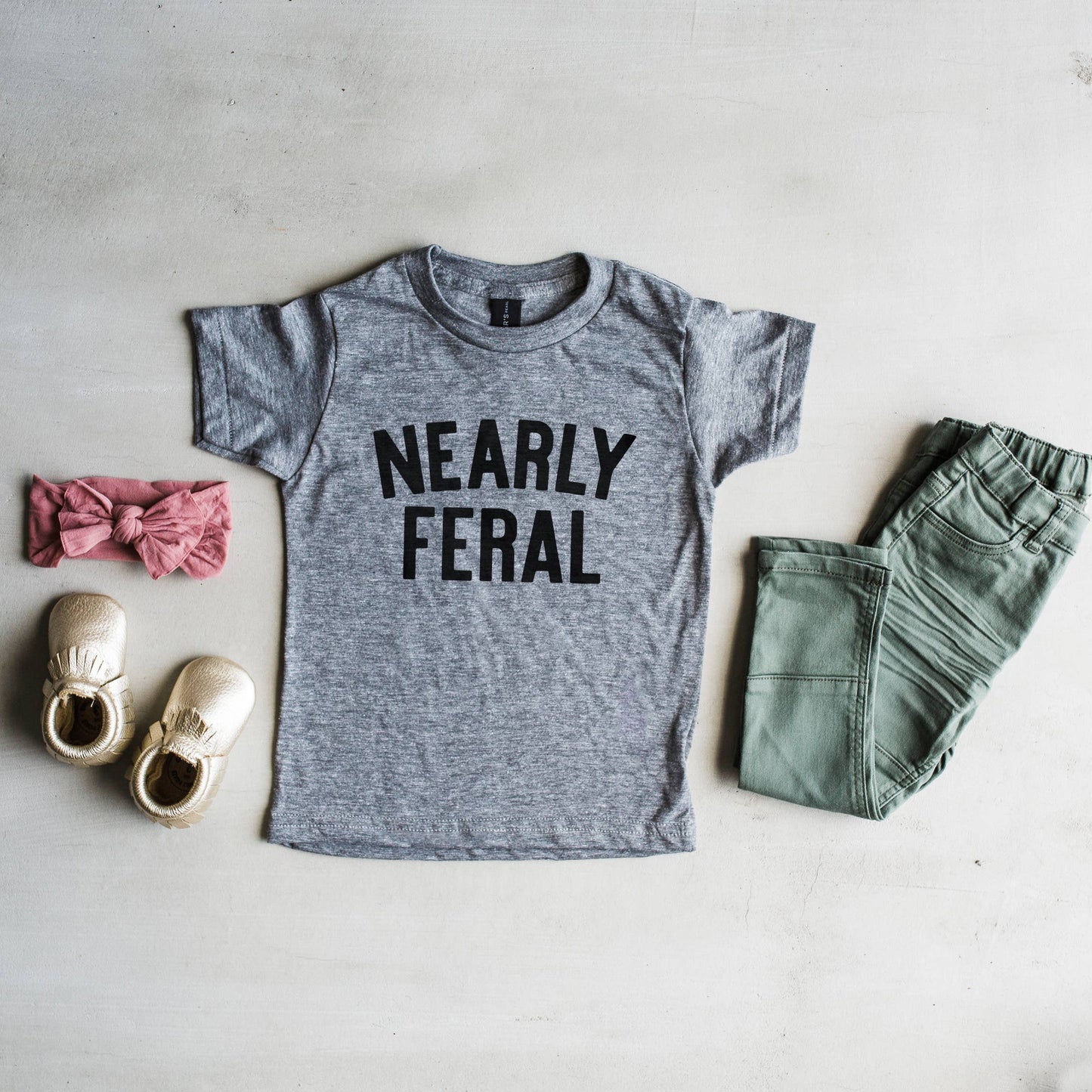 Nearly Feral Tee - Grey
