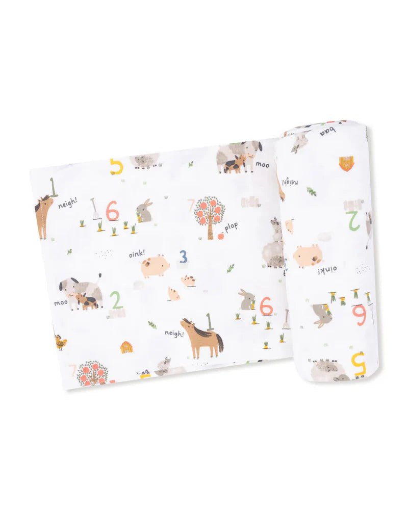 farm sounds - swaddle blanket