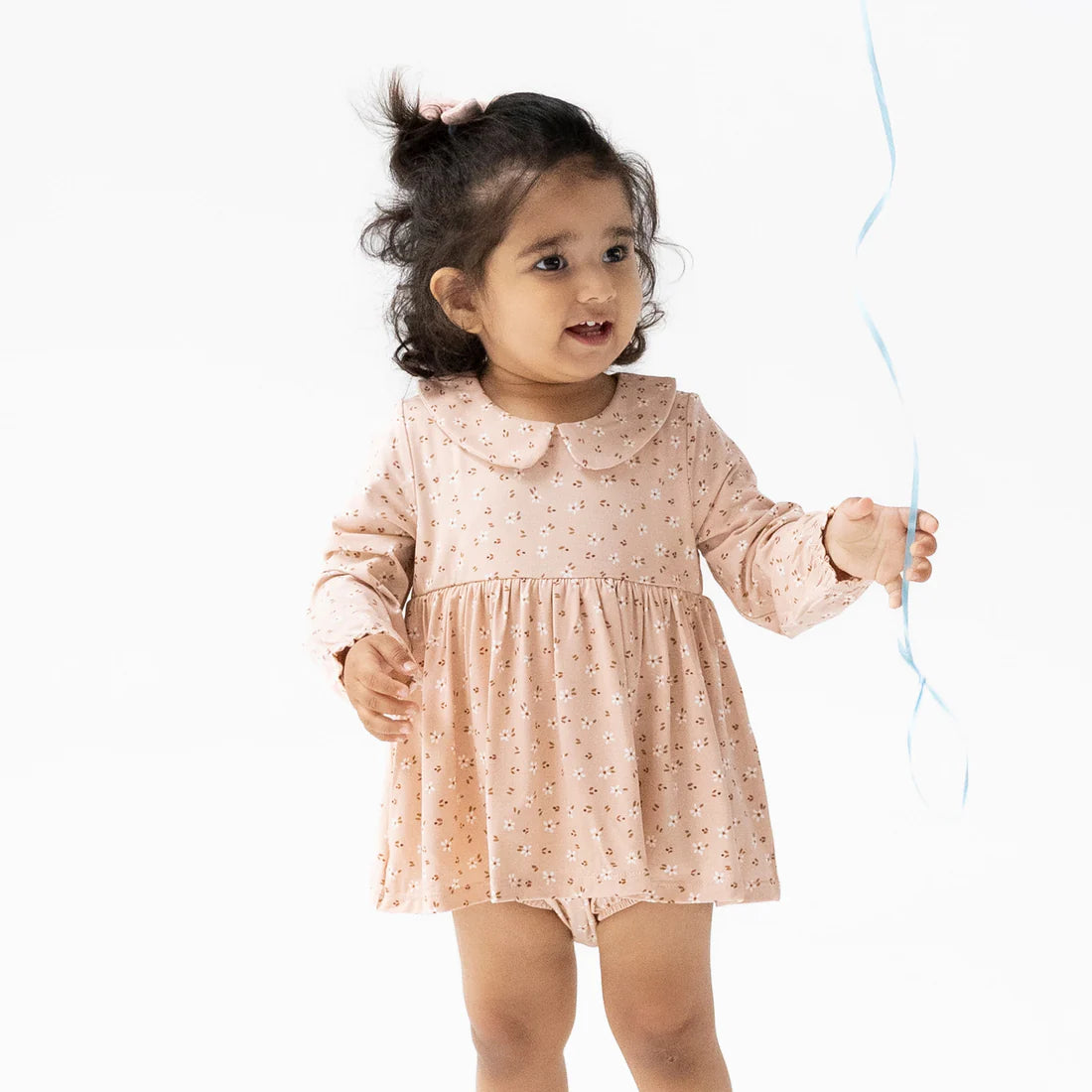Peter Pan Collar Bubble with Skirt - Carrie Floral Pink