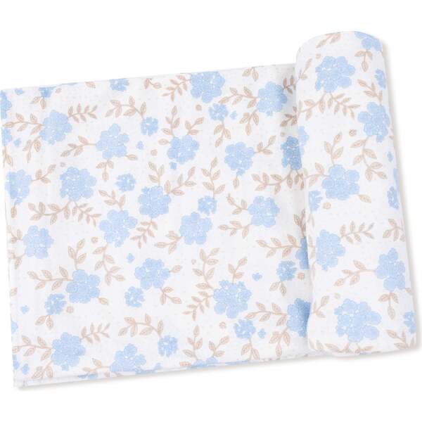 Swaddle Blanket - Baby Blue Floral