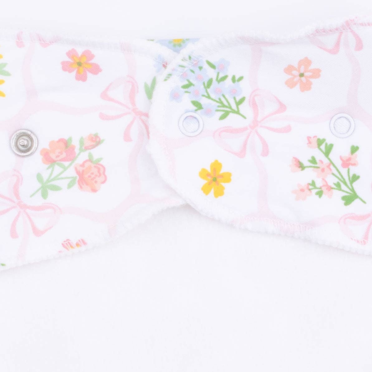 Bandana Bib - Spring Blooms Bow Trellis