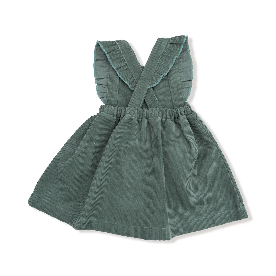 Pinafore Dress + Bloomer in Dark Ivy - Tiny Apples