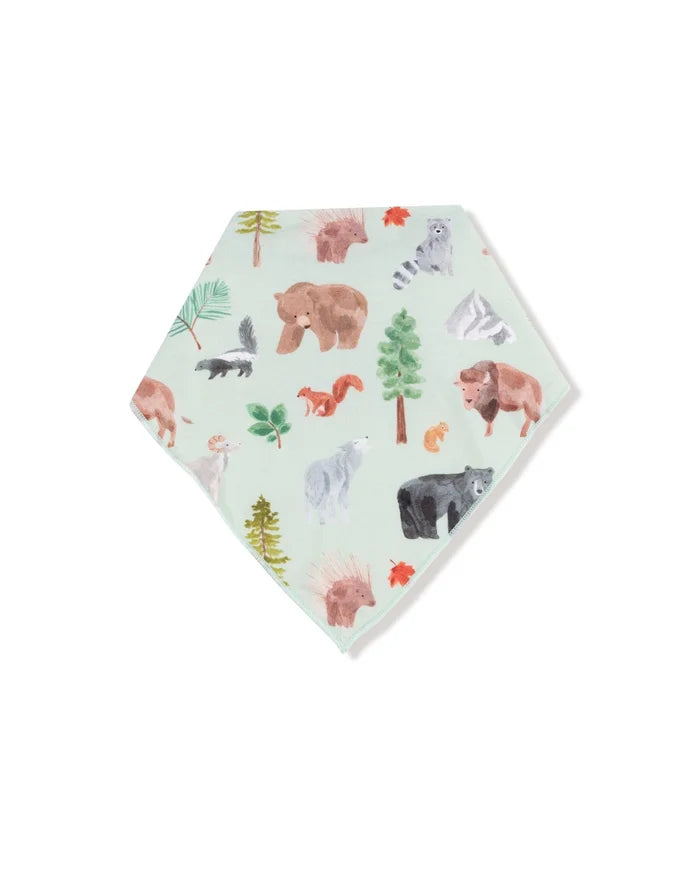 american woodland animals - bandana bib