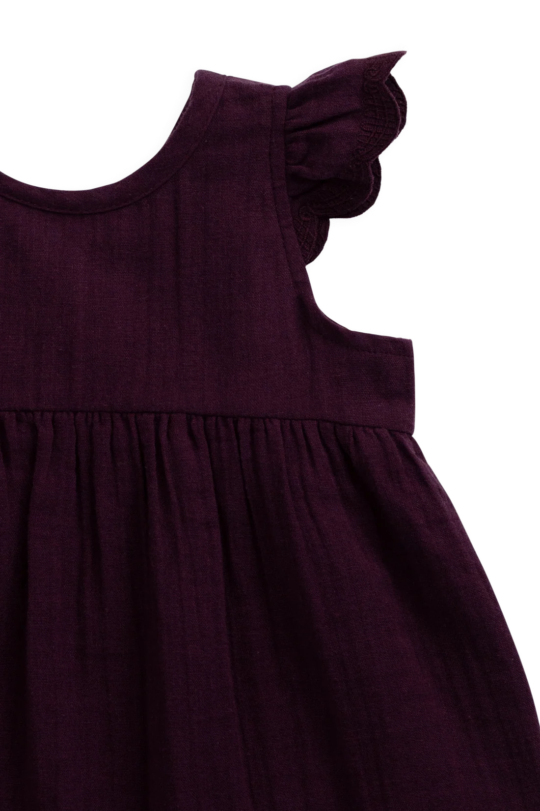 Muslin Lace Dress - Fig