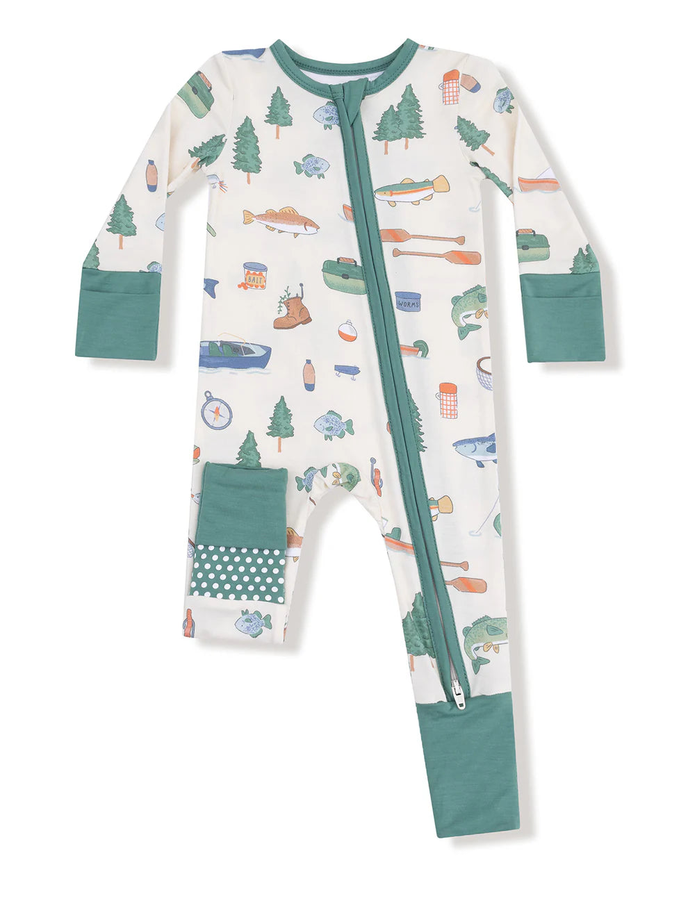 2 Way Zipper Romper - Fishing Things