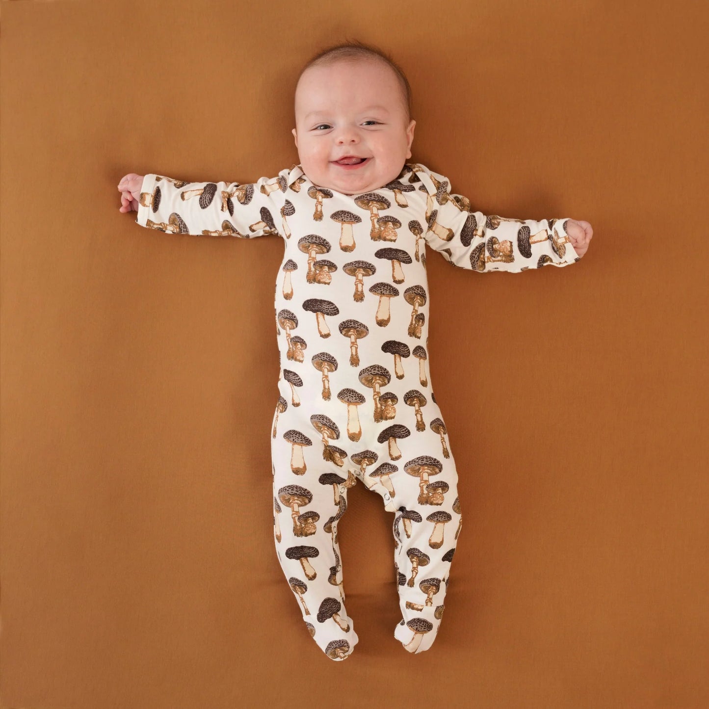 Long-Sleeve Lap Footie - Fungi
