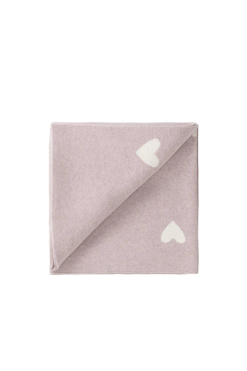 juliette blanket - heart jacquard ballerina marle