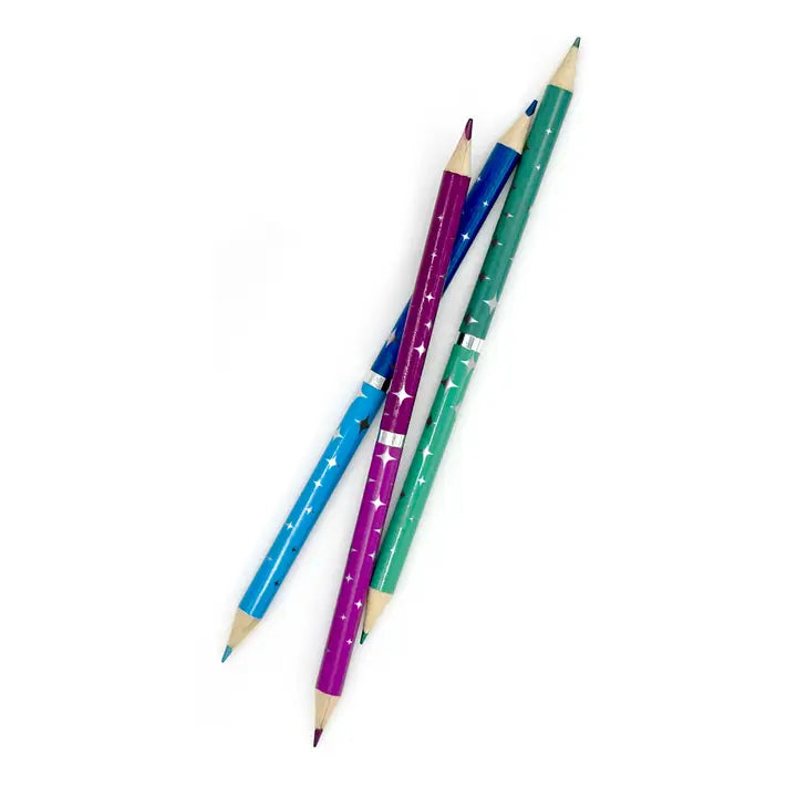 Double Metallic Dual-Ended Colored Pencils