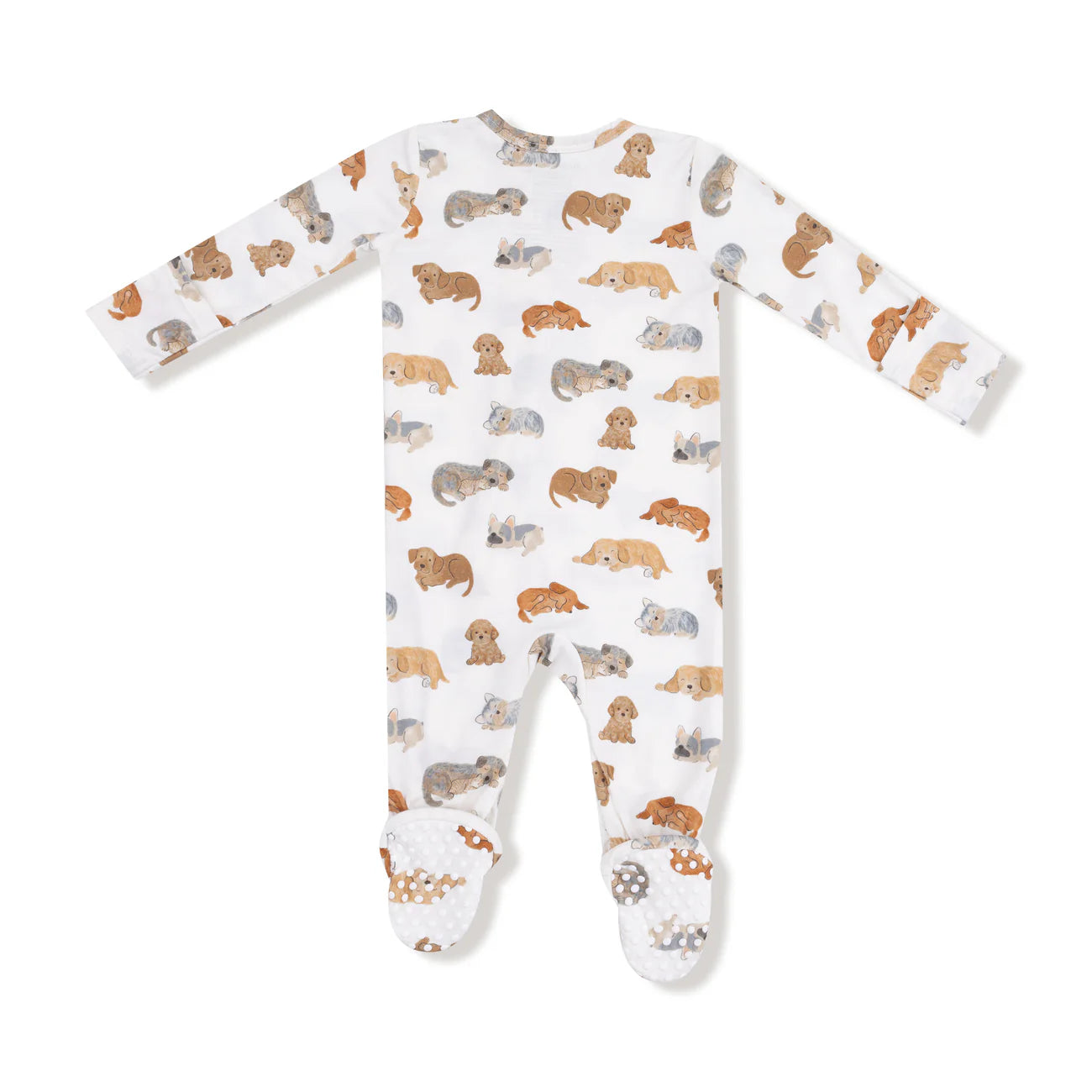 2 Way Zipper Footie - Napping Puppies
