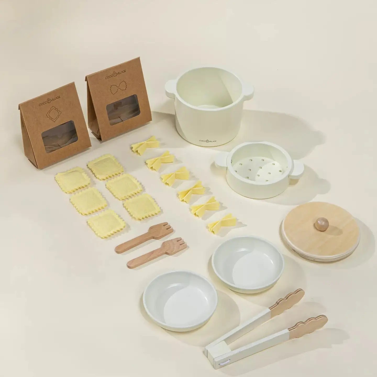 wooden pasta playset