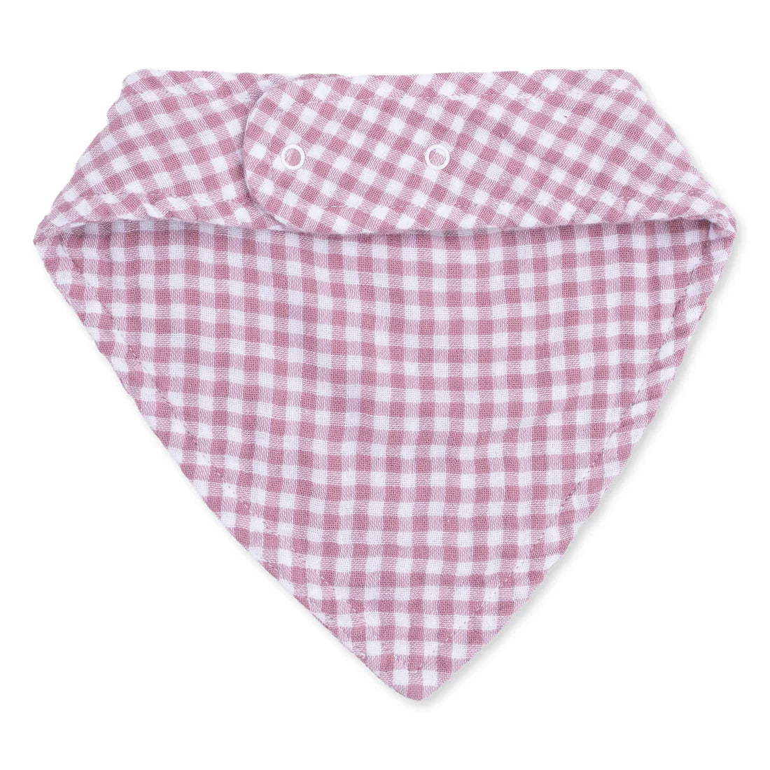 Bandana Bib - Rose Pink Plaid