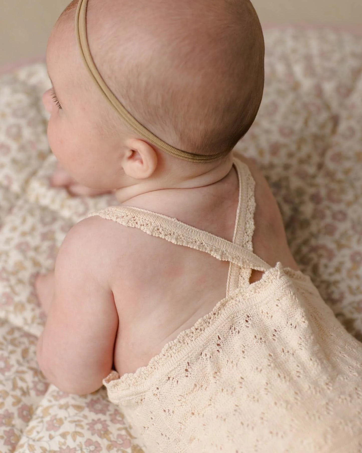 Organic Cotton Knit Romper - Ecru