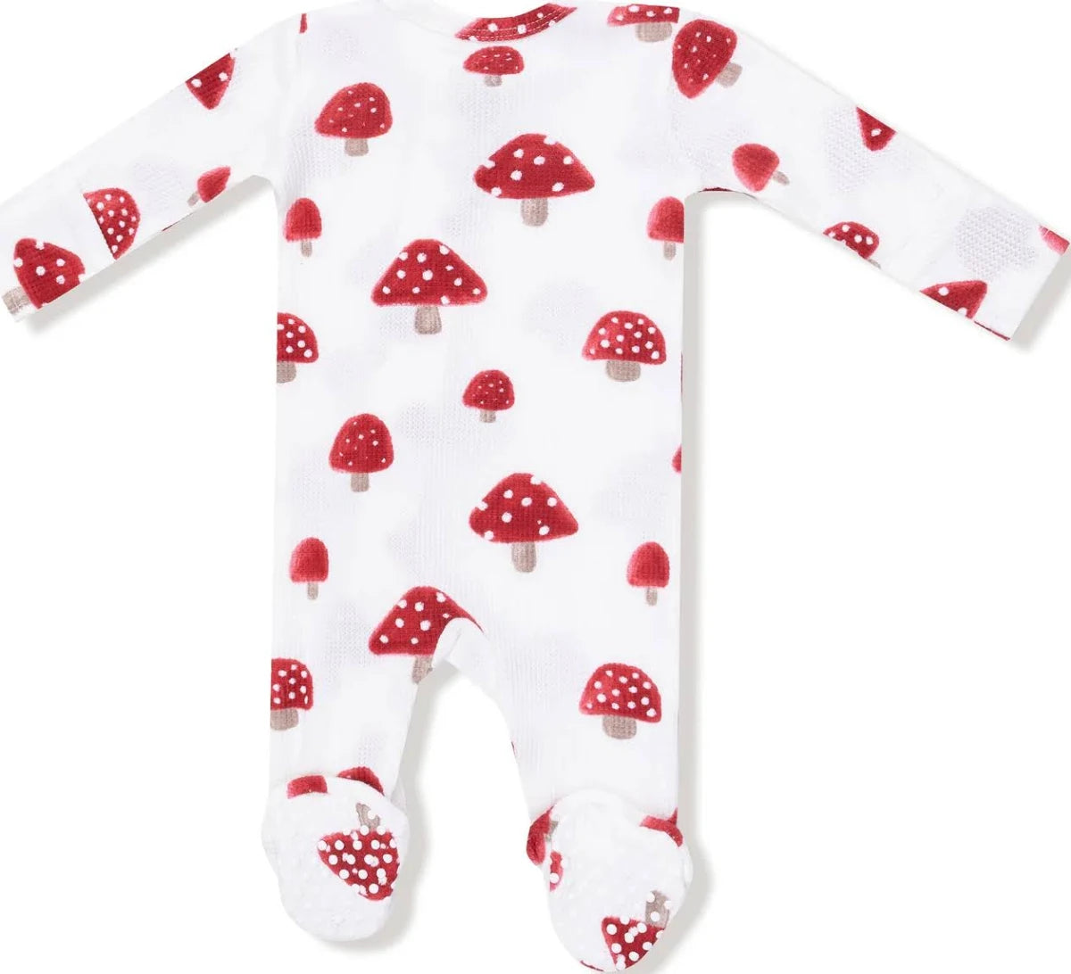 painterly mushrooms - 2-way zipper footie