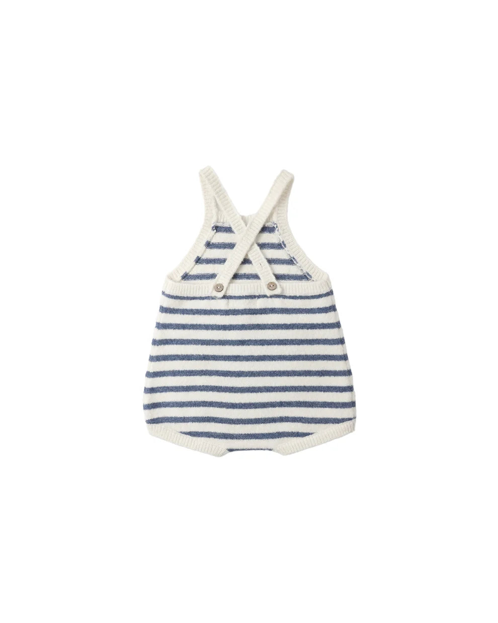 Ashton Knit Romper - Sea Green Stripe