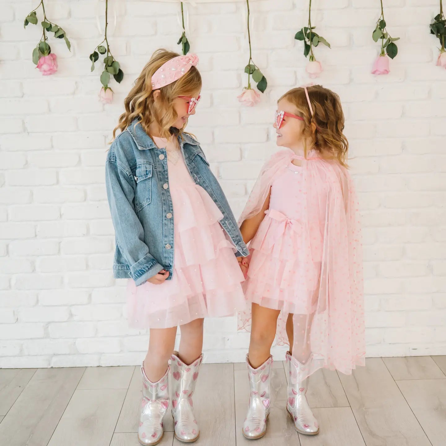 flocked heart cape