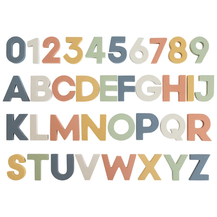 bath play set - letters & numbers