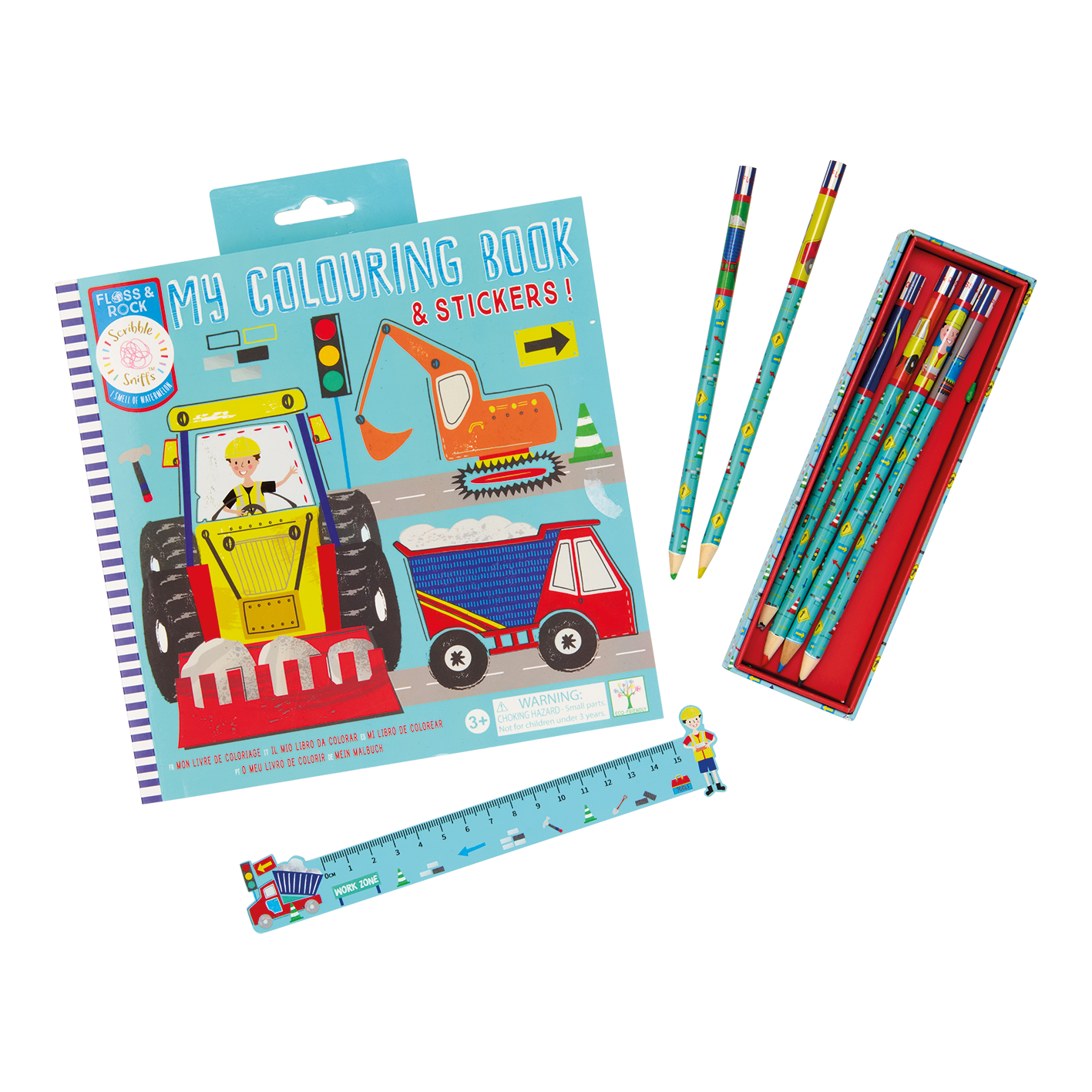 Scribble Sniffs Coloring Book - Construction