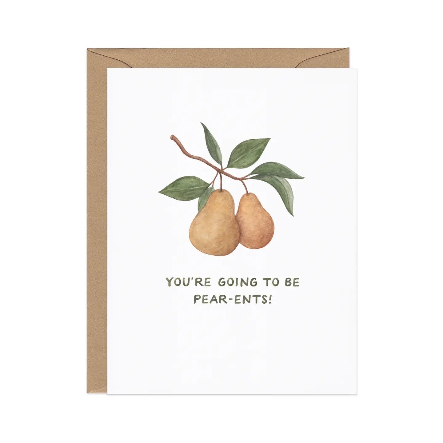 Food Pun Card — New Pear-ents