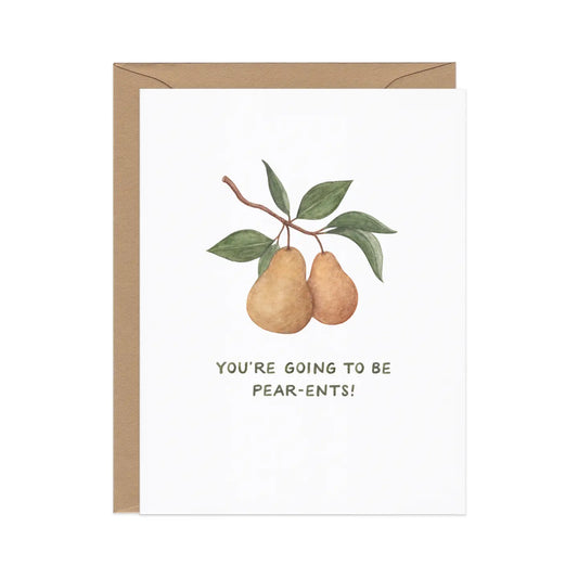 new pear-ents — food pun card