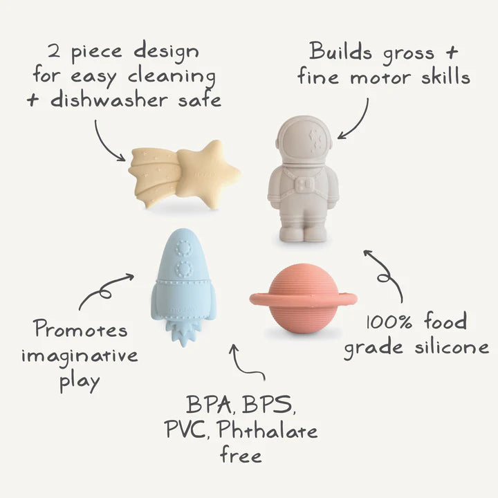 mold-free bath play set - space