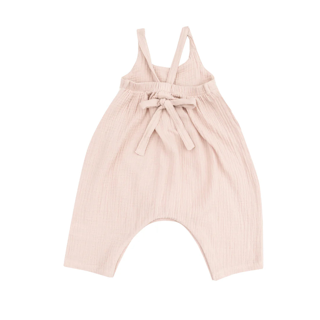 tie back romper - rose smoke