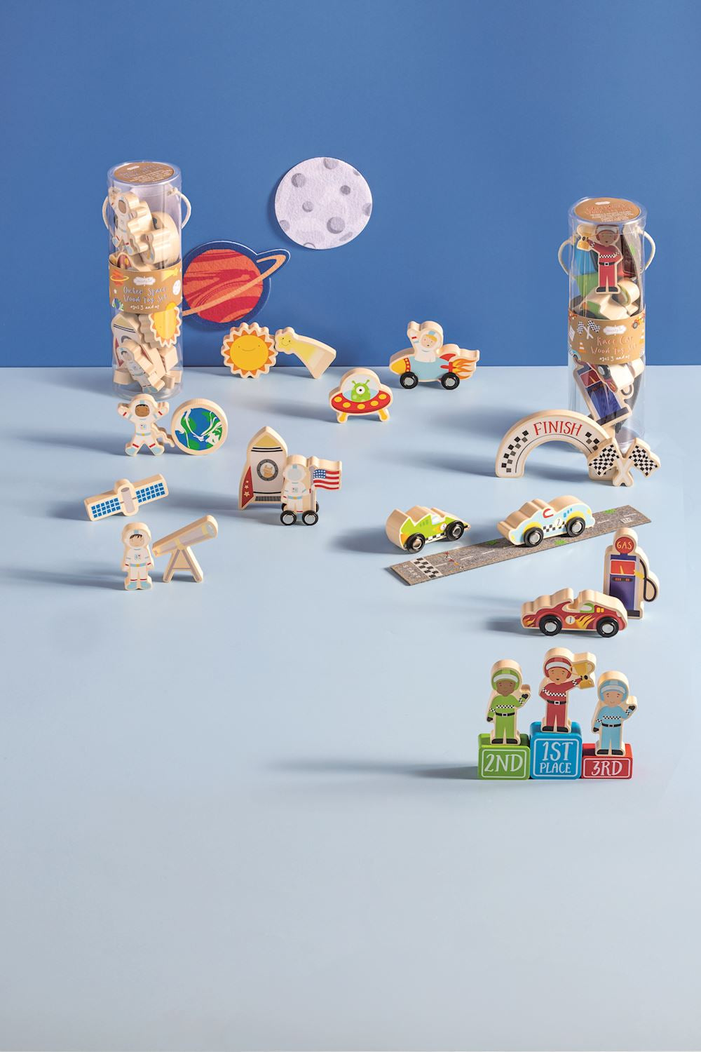 wooden toy set - outer space