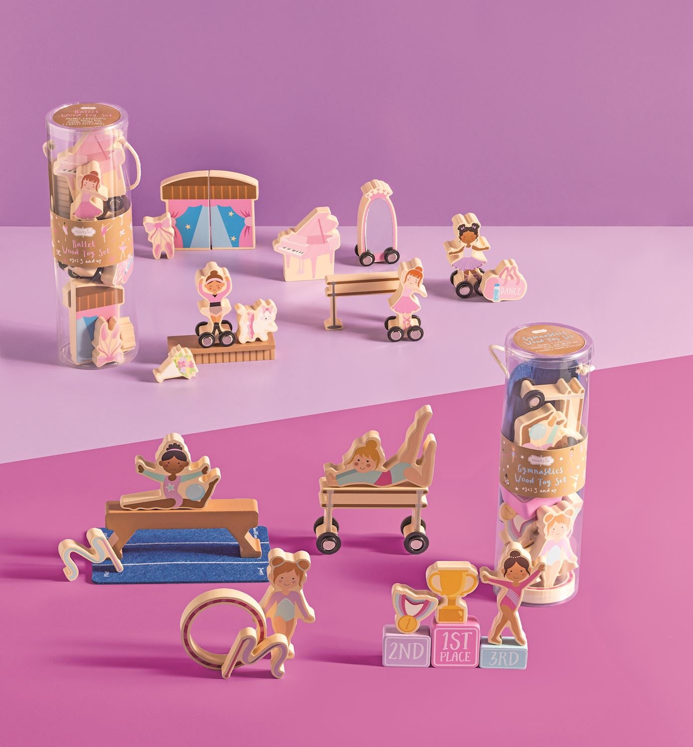 Wooden Toy Set - Ballerinas