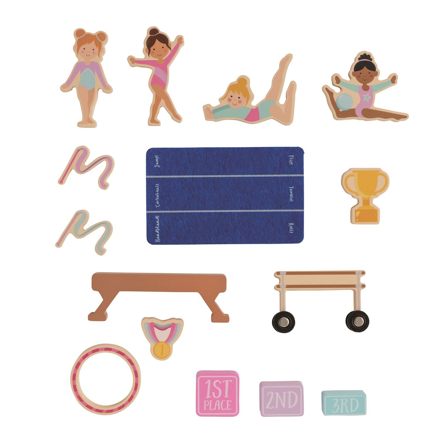 wooden toy set - gymnastics