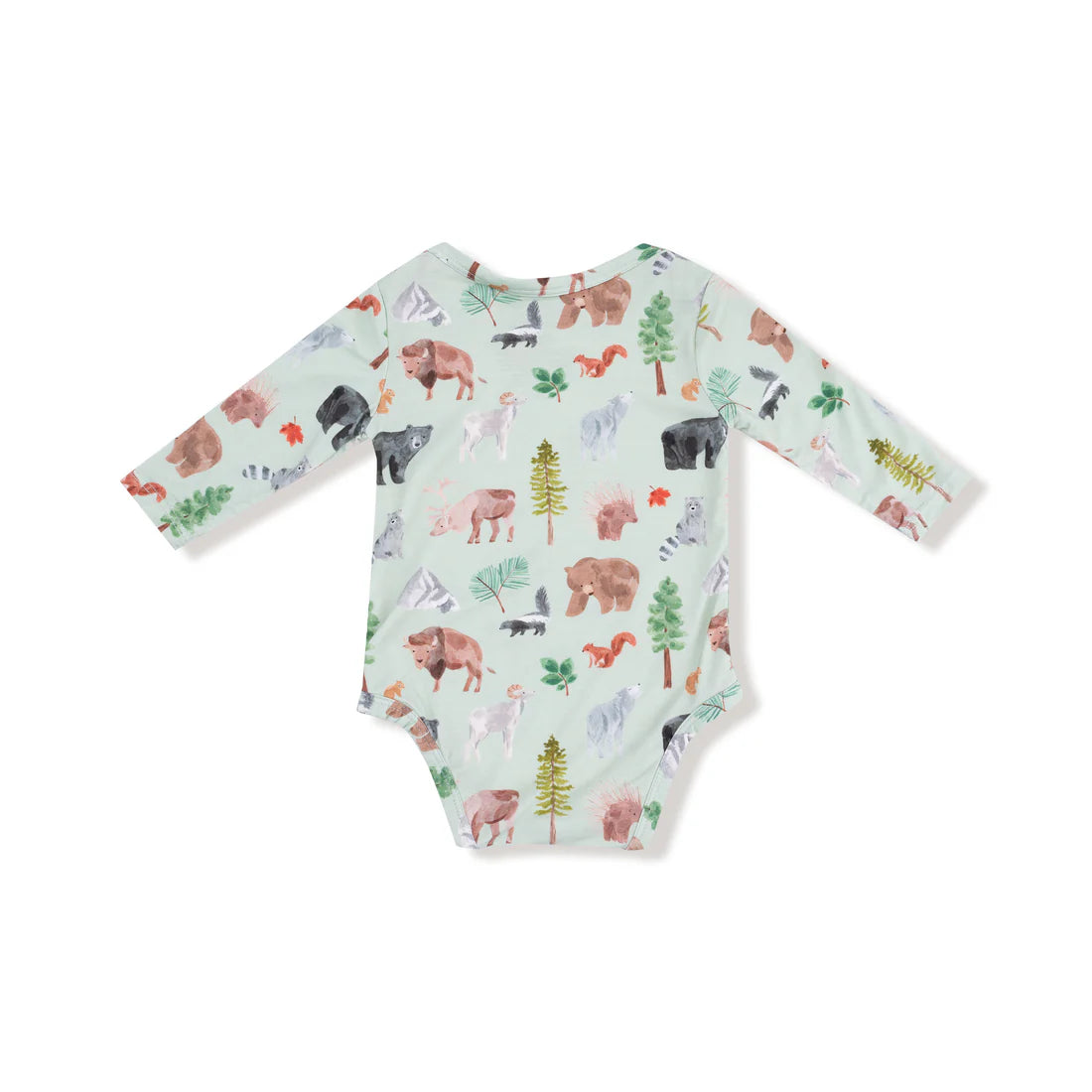 Long-Sleeve Bodysuit - American Woodland Animals