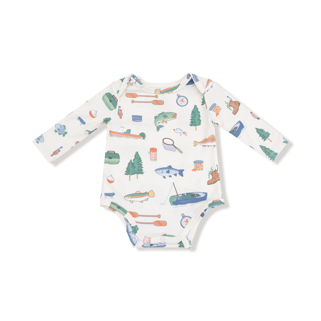 Long Sleeve Bodysuit - Fishing Things