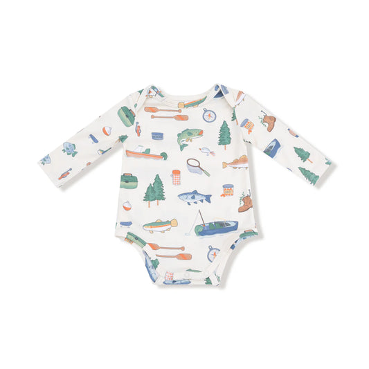 Long-Sleeve Bodysuit - Fishing Things