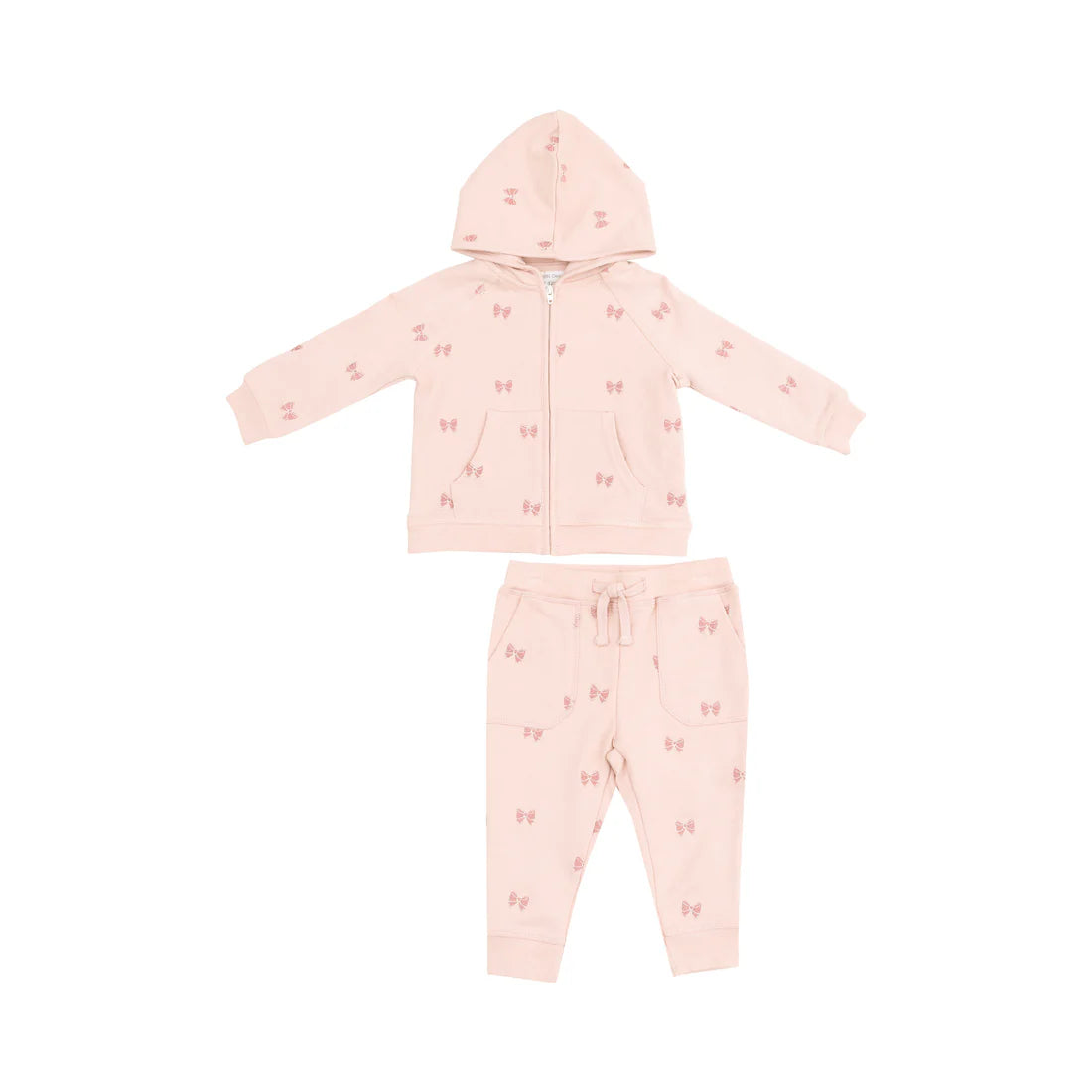 french terry hoodie and jogger - bows