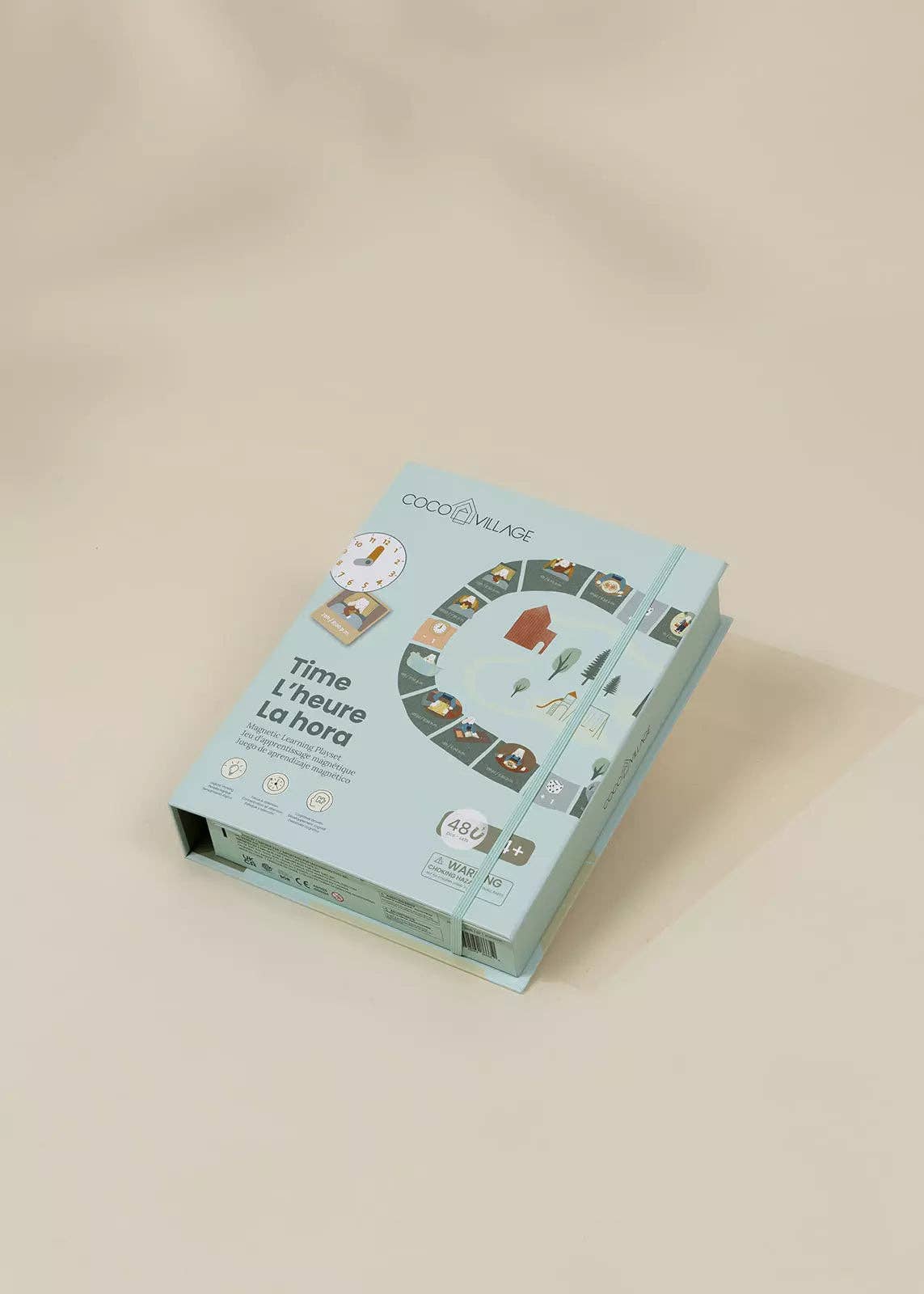 magnetic learning playset – time