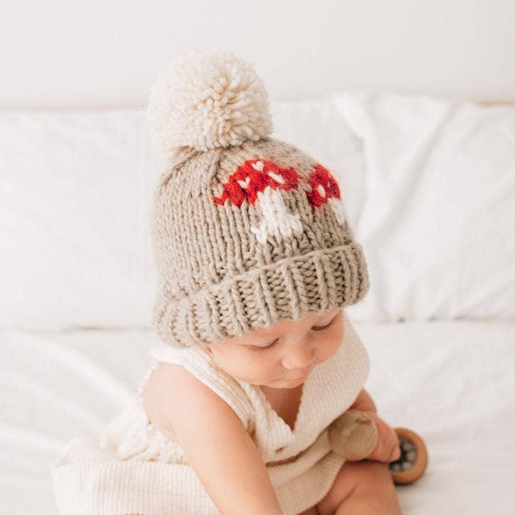 knit beanie - taupe mushroom
