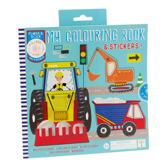 scribble sniffs coloring book - construction