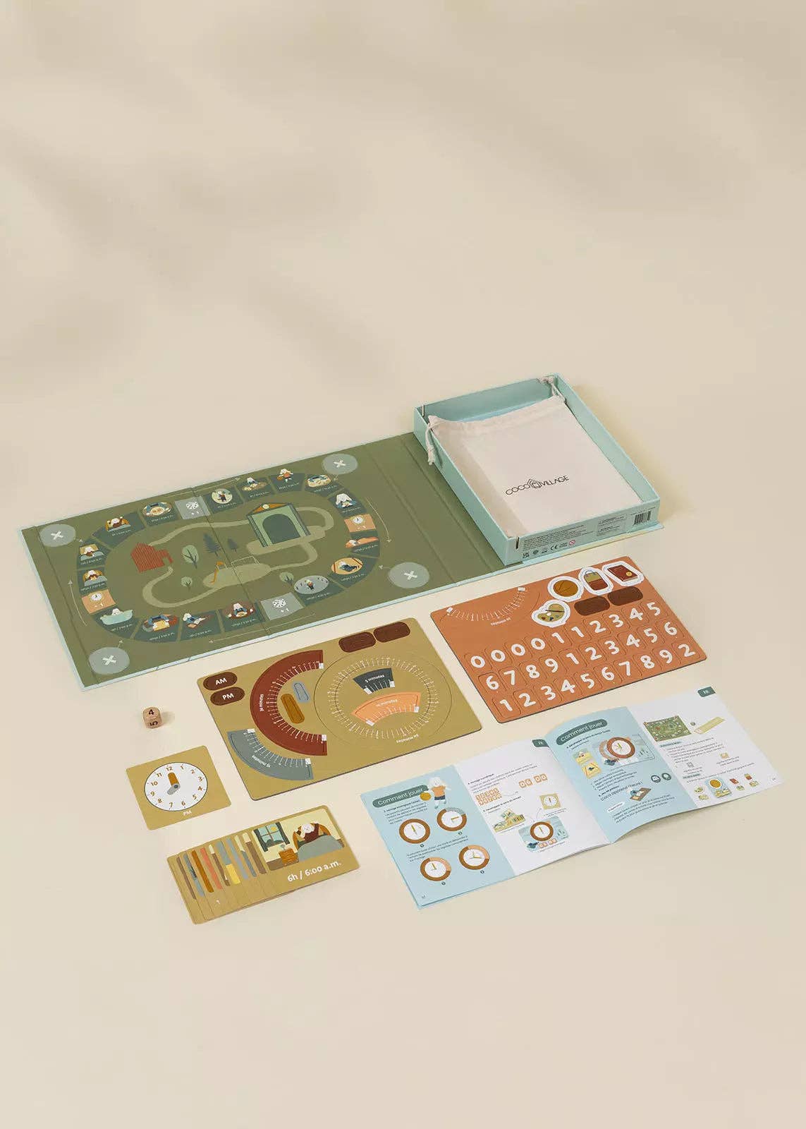 magnetic learning playset – time