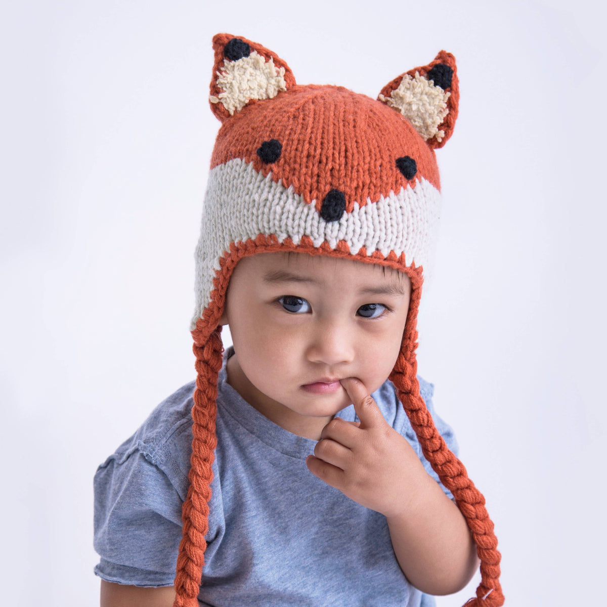 Knit Beanie - Fox Earflap