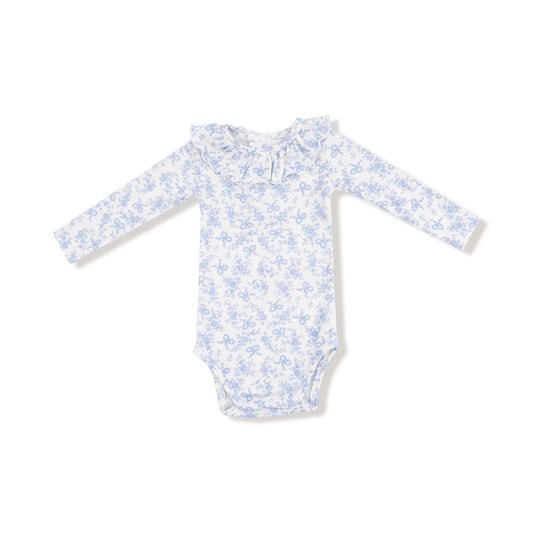 romi floral bubble with ruffle collar