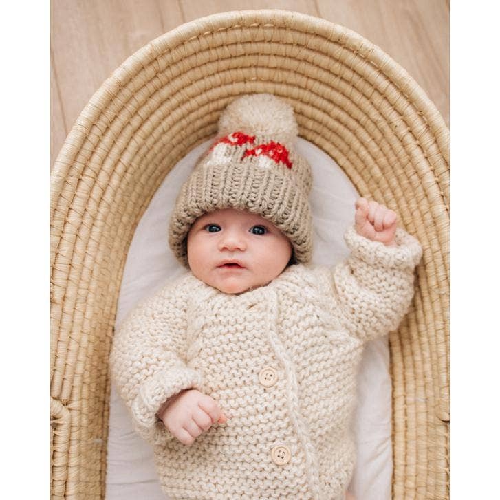 knit beanie - taupe mushroom