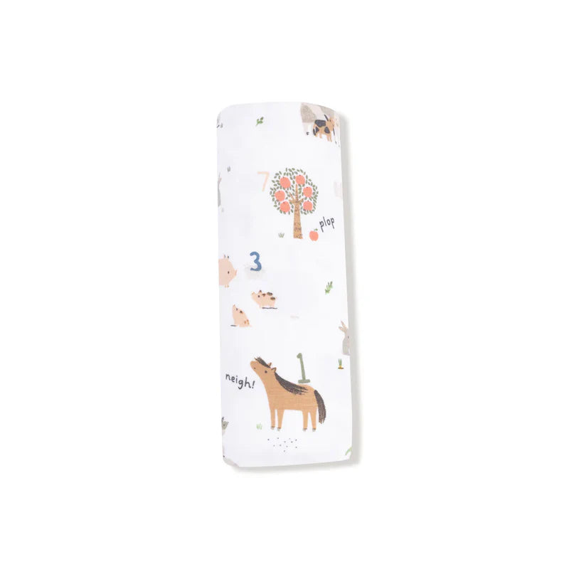 farm sounds - swaddle blanket