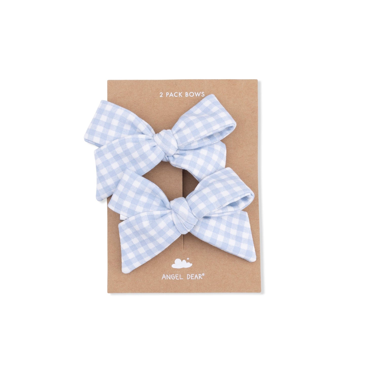 Bow Clips - Mini Gingham Blue