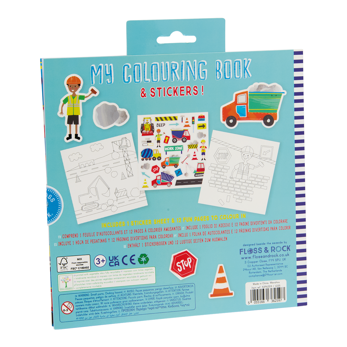 Scribble Sniffs Coloring Book - Construction