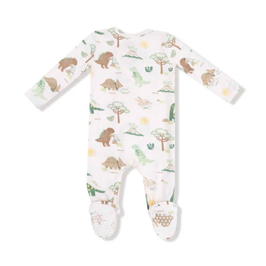 baby love dinos - 2 way zipper footie