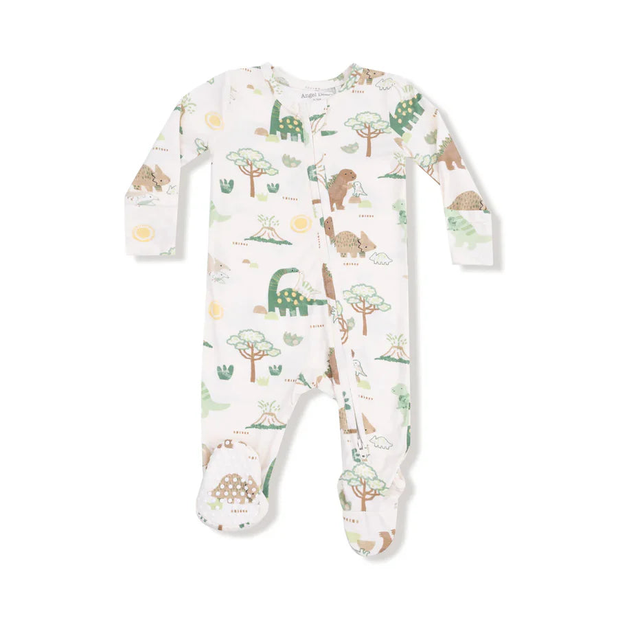 baby love dinos - 2 way zipper footie
