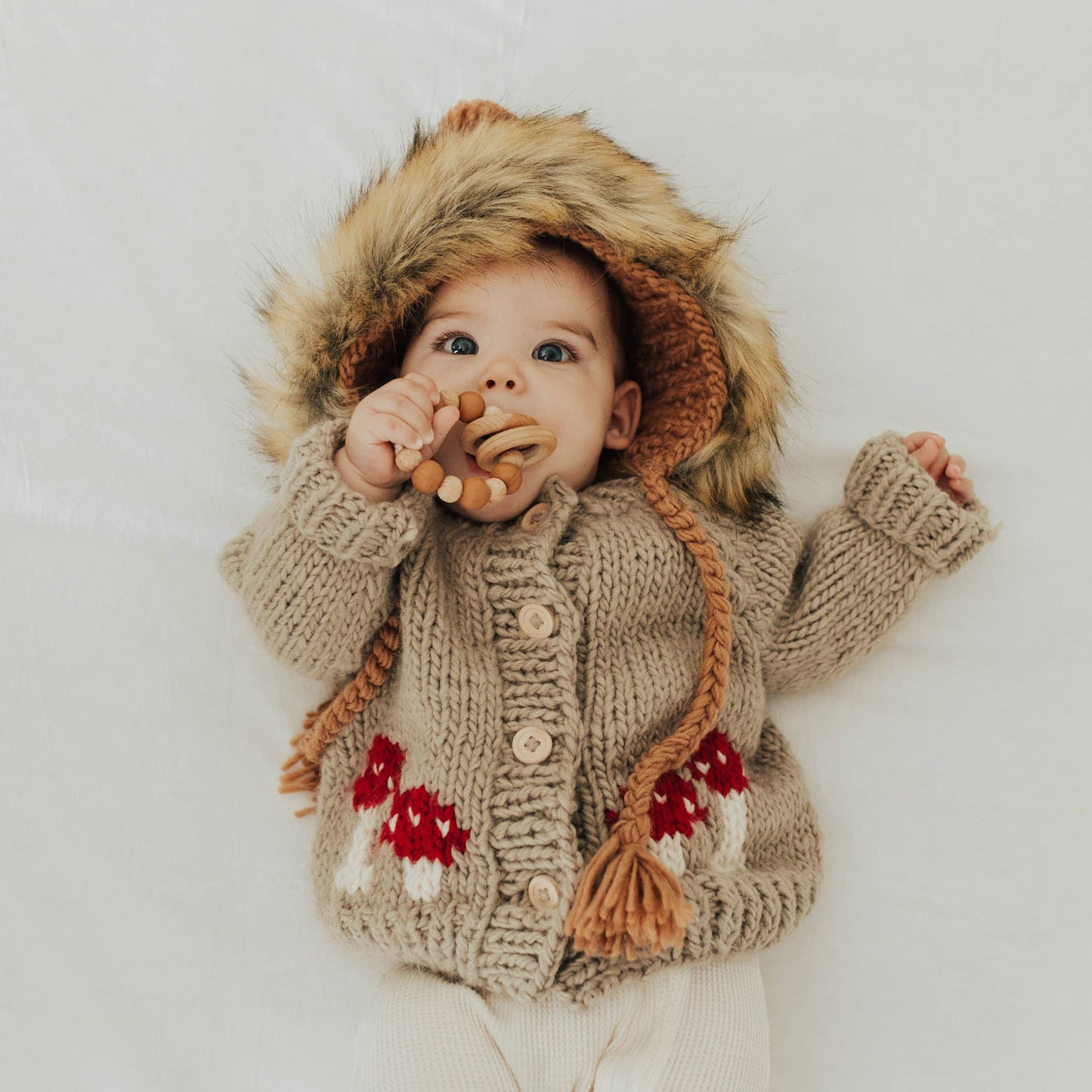 knit cardigan - taupe mushroom